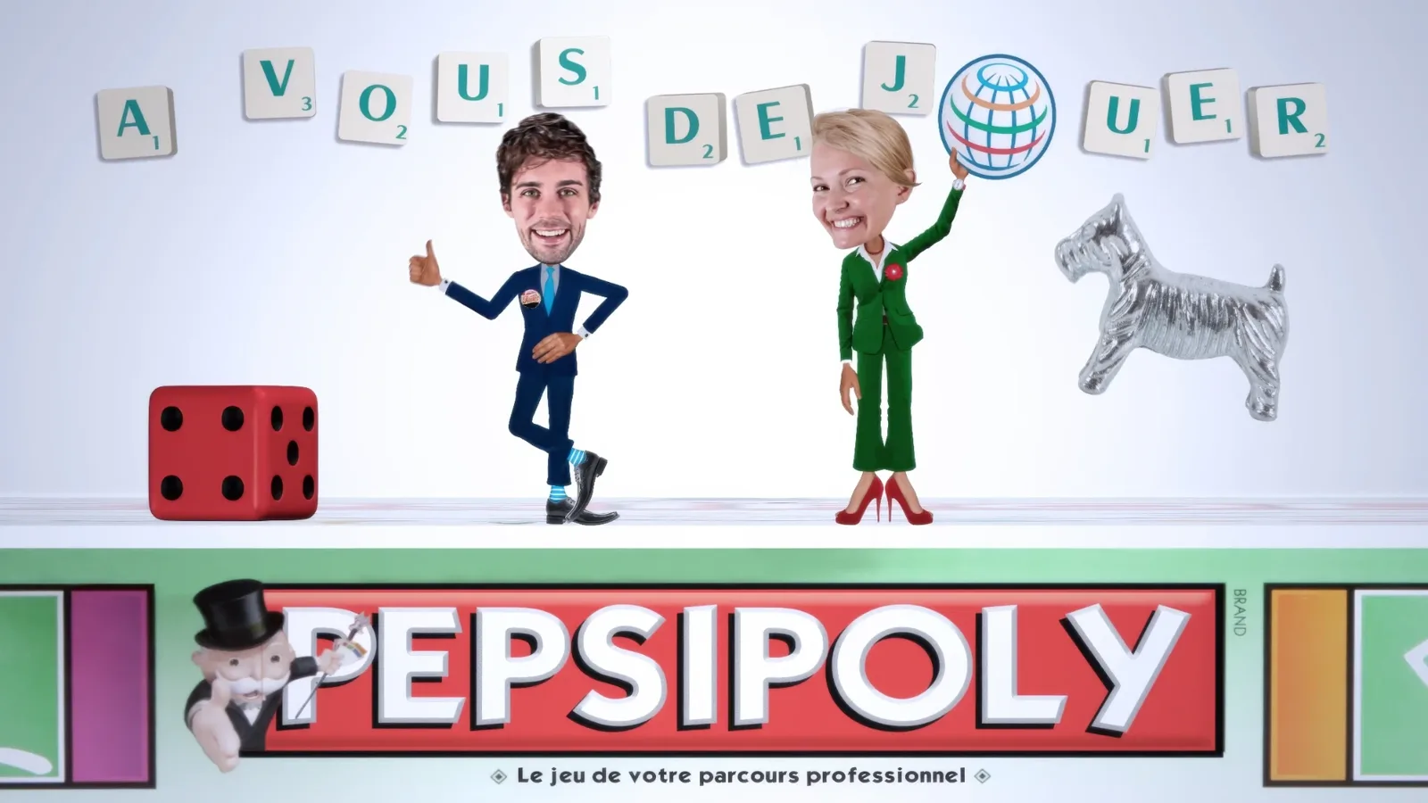 Signature de campagne : « À vous de jouer » au-dessus du logo Pepsipoly